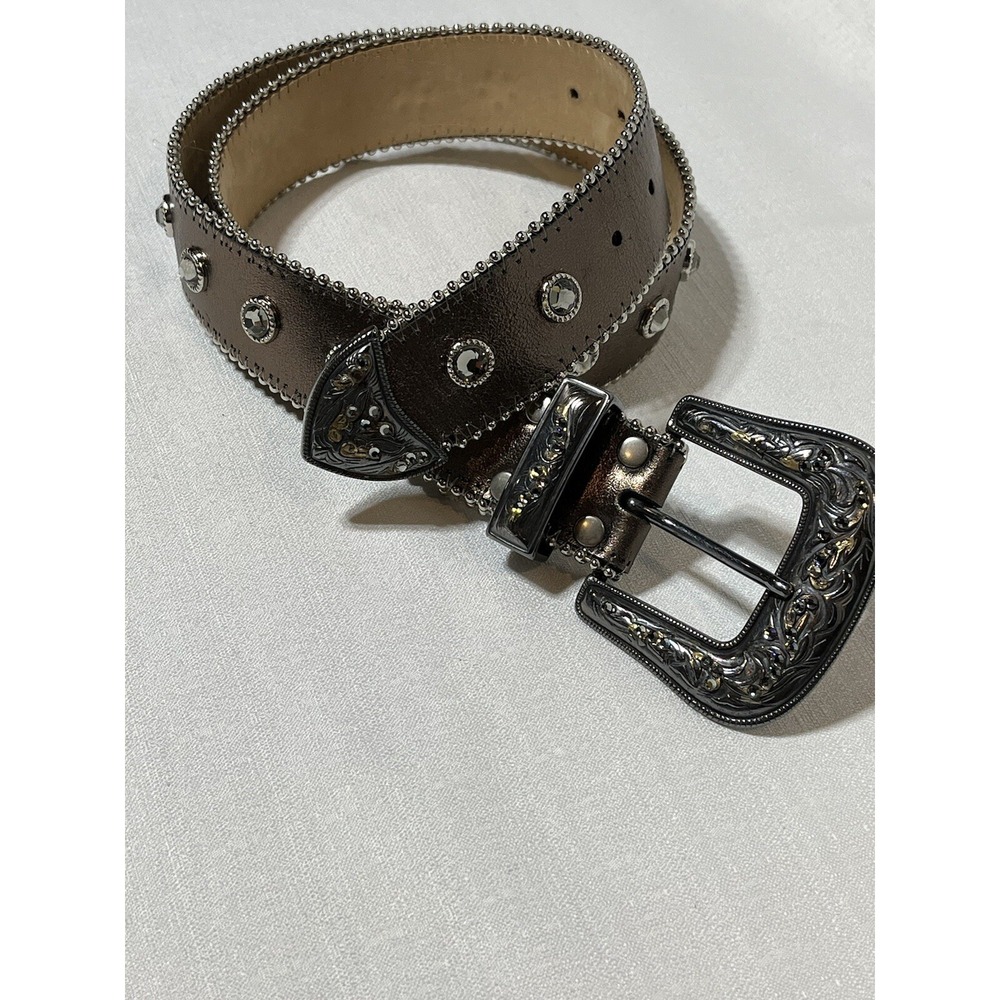 Leatherock Bling 5471 Vtg Belt Studded Jeweled Western Rhinestone Belt Size 34 M